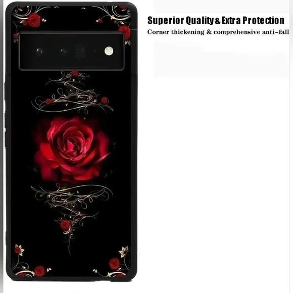 NWT Google Pixel 6 Pro Case-Red Rose - Picture 6 of 10
